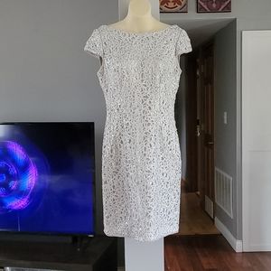 Silver sequin cocktail dress